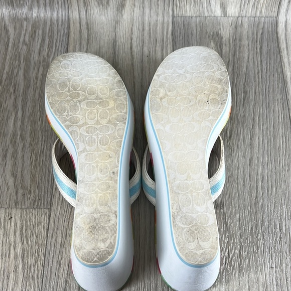 Coach Multi Color Felicite Sandals Wedges - Picture 9 of 12